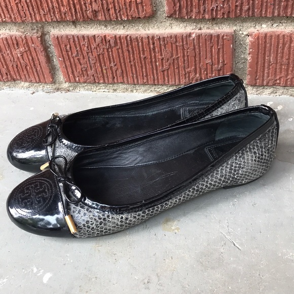 Tory Burch Shoes - Tory Burch Verbena Python Ballet Flats